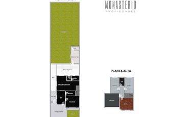 Amplia casa de 5 ambientes con fondo libre