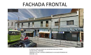6 locales | 1.254 m2 terreno a pasos Av. Argentina, Metro barón