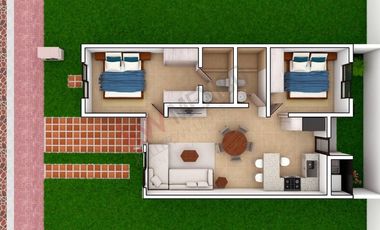 CASA NUEVA DE UNA SOLA PLANTA EN FRACCIONAMIENTO CON AMENIDADES DE LUJO