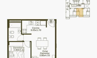 Departamento en venta, dos ambientes, Moron Sur.