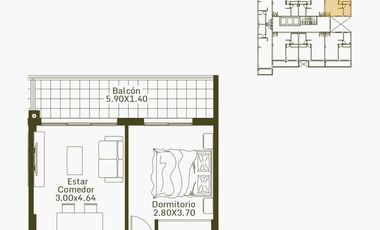Departamento en venta, dos ambientes, Moron Sur.