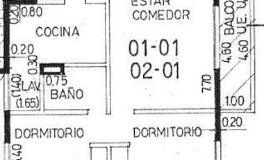 VENTA - Departamento 2 dormitorios en barrio Abasto