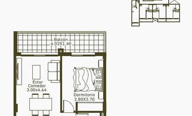 Departamento en venta, dos ambientes, Moron Sur.