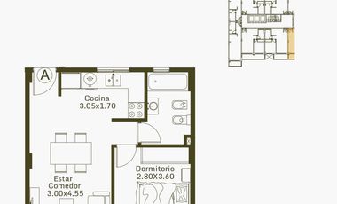 Departamento en venta, dos ambientes, Moron Sur.