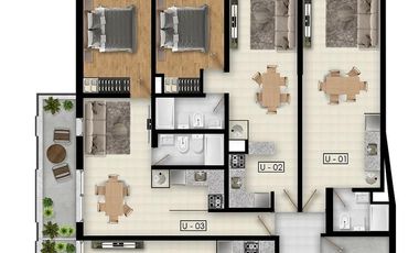 Venta departamento 1 dormitorio - San Juan 2600 Rosario