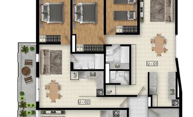Venta departamento 2 dormitorios - San Juan 2600 Rosario