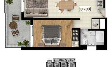 Venta departamento 2 dormitorios - San Juan 2600 Rosario