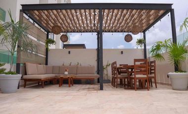 en renta 3 habitaciones con terreza súper amplia y piscina privada