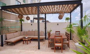 en renta 3 habitaciones con terreza súper amplia y piscina privada