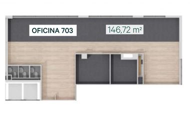 ARRIENDO Oficina Habilitada de 146,72 m2, Metro Pedro de Valdivia