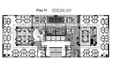 ARRIENDO Oficina Habilitada de 146,72 m2, Metro Pedro de Valdivia
