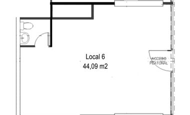 ARRIENDO Local Comercial de 54,35 m2, Metro Santa Ana
