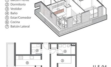 Venta, Departamento, 2 Ambientes, Balcón Amplio, Merlo Centro, Merlo