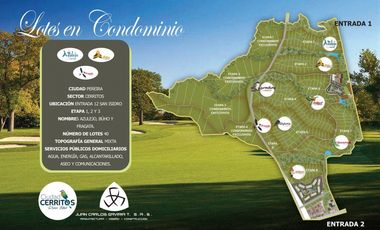 VENTA LOTES CAMPESTRES HERMOSO CONDOMINIO CERRITOS PEREIRA