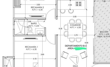 Departamento en renta en Mérida, Zebrina Temozón