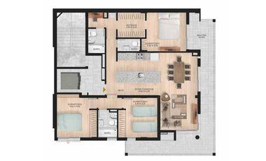 9 DE JULIO 500 3 DORMITORIOS PISO EXCLUSIVO A ESTRENAR