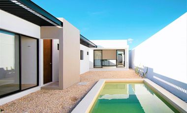 Casa en venta de una planta en privada al norte de Mérida