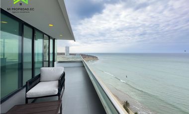 DEPARTAMENTO FRENTE AL MAR DE 3 DORMITORIOS EN POSEIDÓN - MANTA