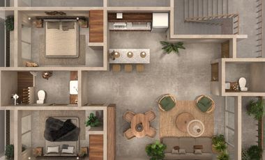 Departamento en venta en Bacalar de 2 habitaciones con rooftop