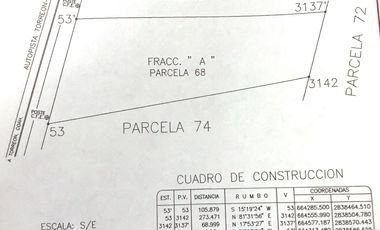 TERRENO COMERCIAL EN VENTA EN AUTOPISTA TORREÓN-SAN PEDRO