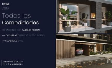 Venta Departamento a estrenar 3 ambientes - Tigre rp - con amenities cod 1l