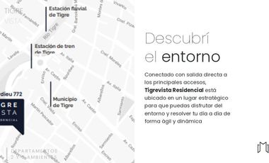 Venta Departamento a estrenar 3 ambientes - Tigre rp - con amenities cod 1l