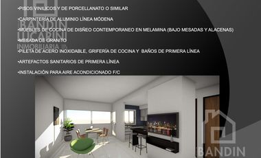 Departamento en Berazategui a estrenar. Edificio Satori 2 AMBIENTES. Entrega Primavera 2024.
