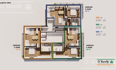Departamento en Venta, 2 Ambientes - Quilmes centro. En pozo