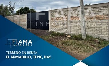 Terreno Bardeado en Renta en el Armadillo, Tepic, Nayarit. (EL)