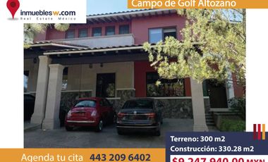 CASA EN VENTA EN CLUB Y DENTRO DEL CAMPO DE GOLF ALTOZANO, MORELIA