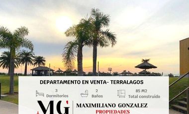 Departamento en venta, 4 ambientes. Terralagos, Canning.