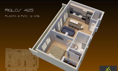 Venta en Pozo  - Departamento 3 ambientes de categoría -  Riglos al 400 - Caballito