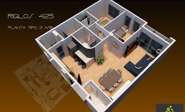 Venta en Pozo  - Departamento 3 ambientes de categoría -  Riglos al 400 - Caballito