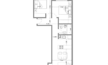 Departamento de pozo en venta - 2 Dormitorios 1 Baño - 62Mts2 - La Plata-TORRE CEHËR