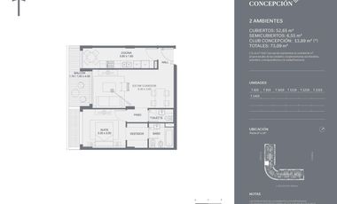 Departamento de 2 ambientes en venta a estrenar en Concepción Palermo