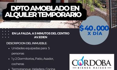 Departamento en Alquiler por temporada para 5 personas