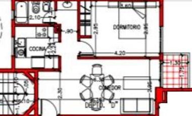 DEPARTAMENTO UN DORMITORIO EN VENTA EN BARRIO GENERAL PAZ