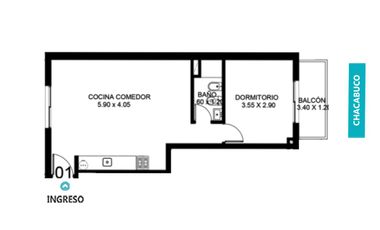VENTA. DEPARTAMENTO UN DORMITORIO VISTA PARCIAL RIO. AMENITIES. REP. SEXTA, ROSARIO