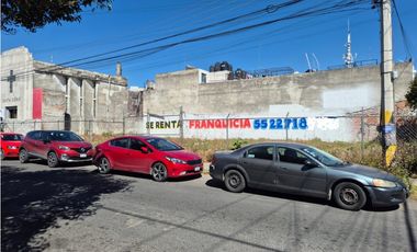 TERRENO EN RENTA INSURGENTES CHULA VISTA PUEBLA