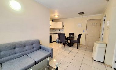 Arriendo Depto. 2D/1B, semi amoblado + Bod - Santiago