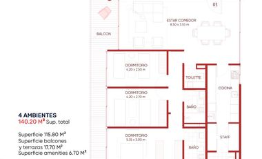 VENTA DEPARTAMENTO BELGRANO 4 AMB