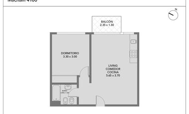 Departamento · 2 Ambientes · Piscina · Machain 4100 · Saavedra
