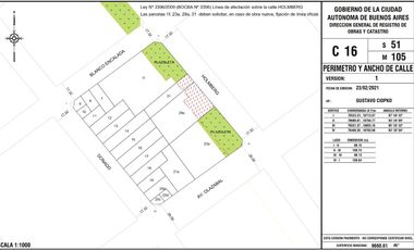 Terreno en  villa Urquiza-venta