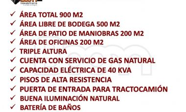 ARRIENDO BODEGA 900 M2 SECTOR INDUSTRIAL  MOSQUERA