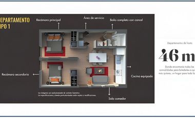 Departameno en venta,  Azcapotzalco Centro.