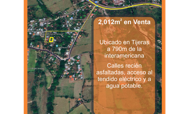 VENDO LOTE DE 2000MTS EN TINAJAS