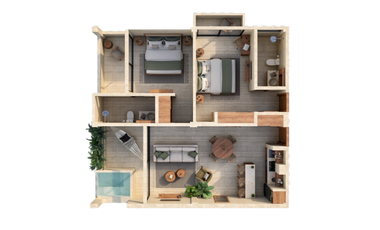 Departamento en venta de 98m² en Mahahual, Quintana Roo