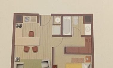 Reservado. Venta Departamento 1D1B + estacionamiento en Espacio Parque
