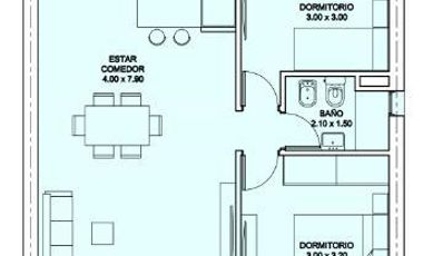 VENTA - Departamento 2 Dormitorios con Balcón en Barrio Parque