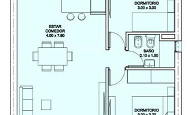 VENTA - Departamento 2 Dormitorios con Balcón en Barrio Parque